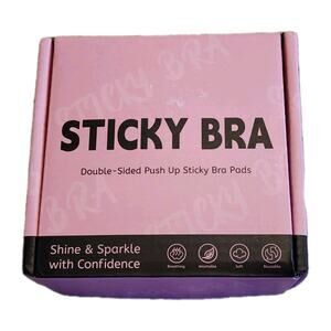 Ultra Push-Up Sticky Bra Pads Inserts Large Beige New in Open Box